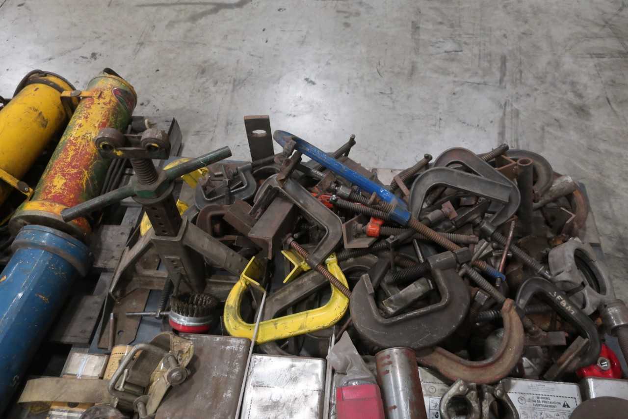 3 PALLETS OF ASSORTED WELDING TOOLS & EQUIPMENT ELECTRODES CLAMPS GRINDING WHEELS CABLES PPE - WELDING EQUIPMENT