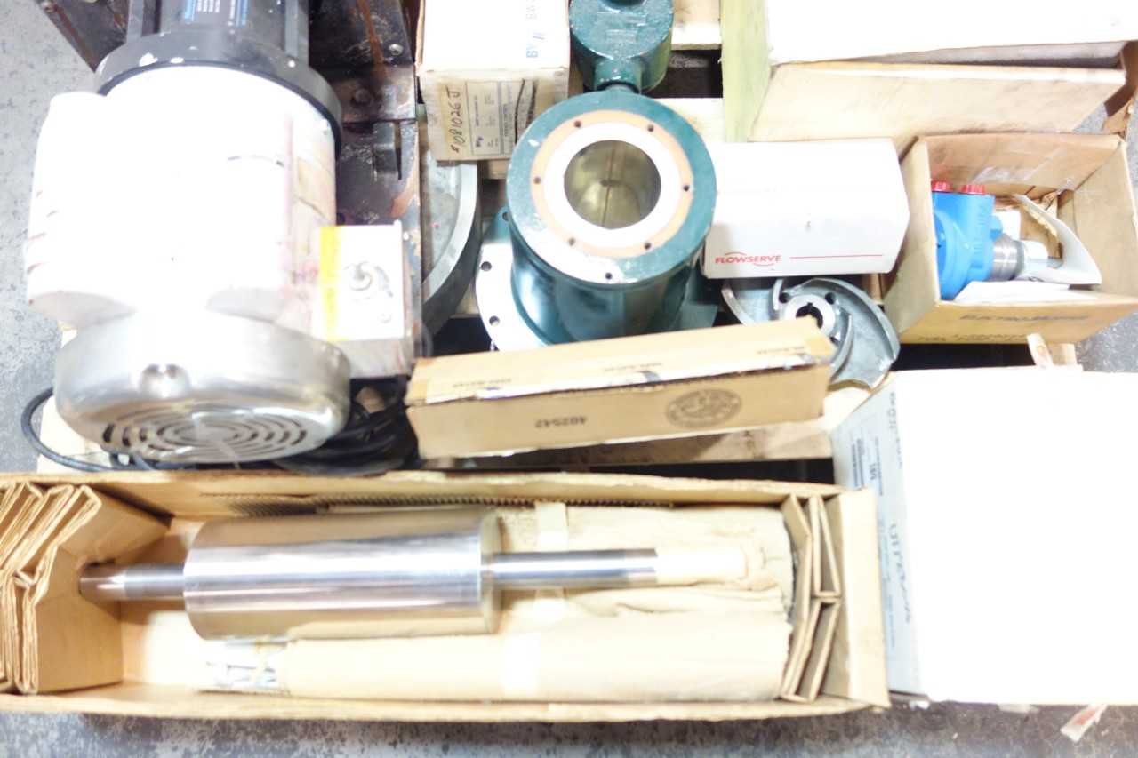 1 PALLET OF ASSORTED PUMPS, PUMP REPLACEMENT PARTS & ACCESSORIES, OIL SEAL- CRANE, FLOWSERVE, CHESTERTON - PUMPS