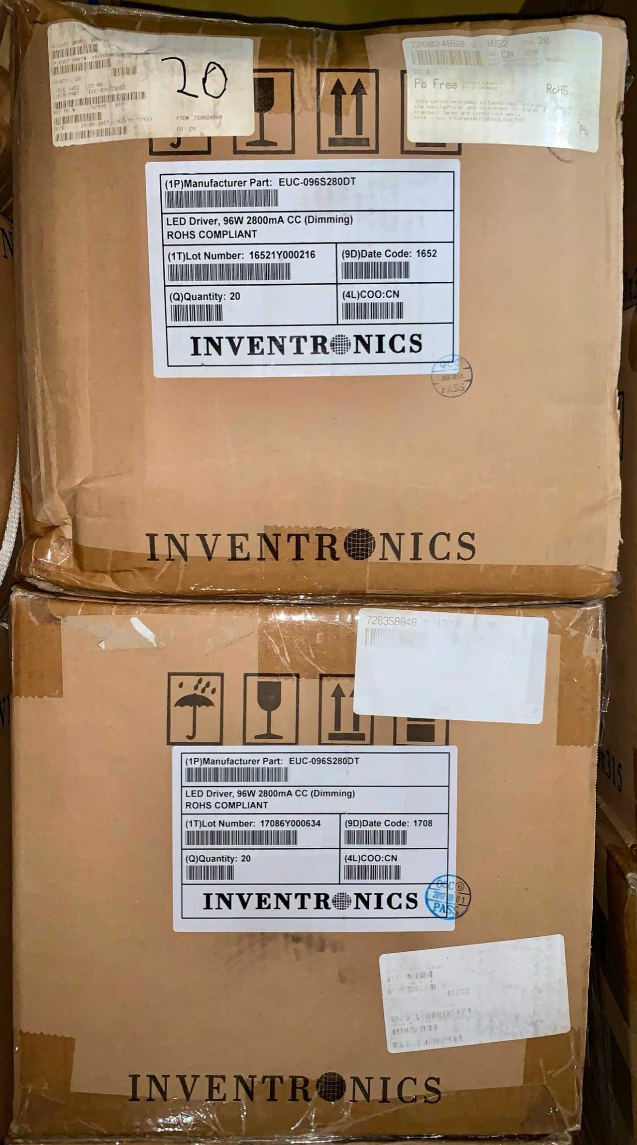 New - Lot of 40 - Inventronics EUC-096S280DT LED Power Supply Driver - ELECTRICAL PARTS
