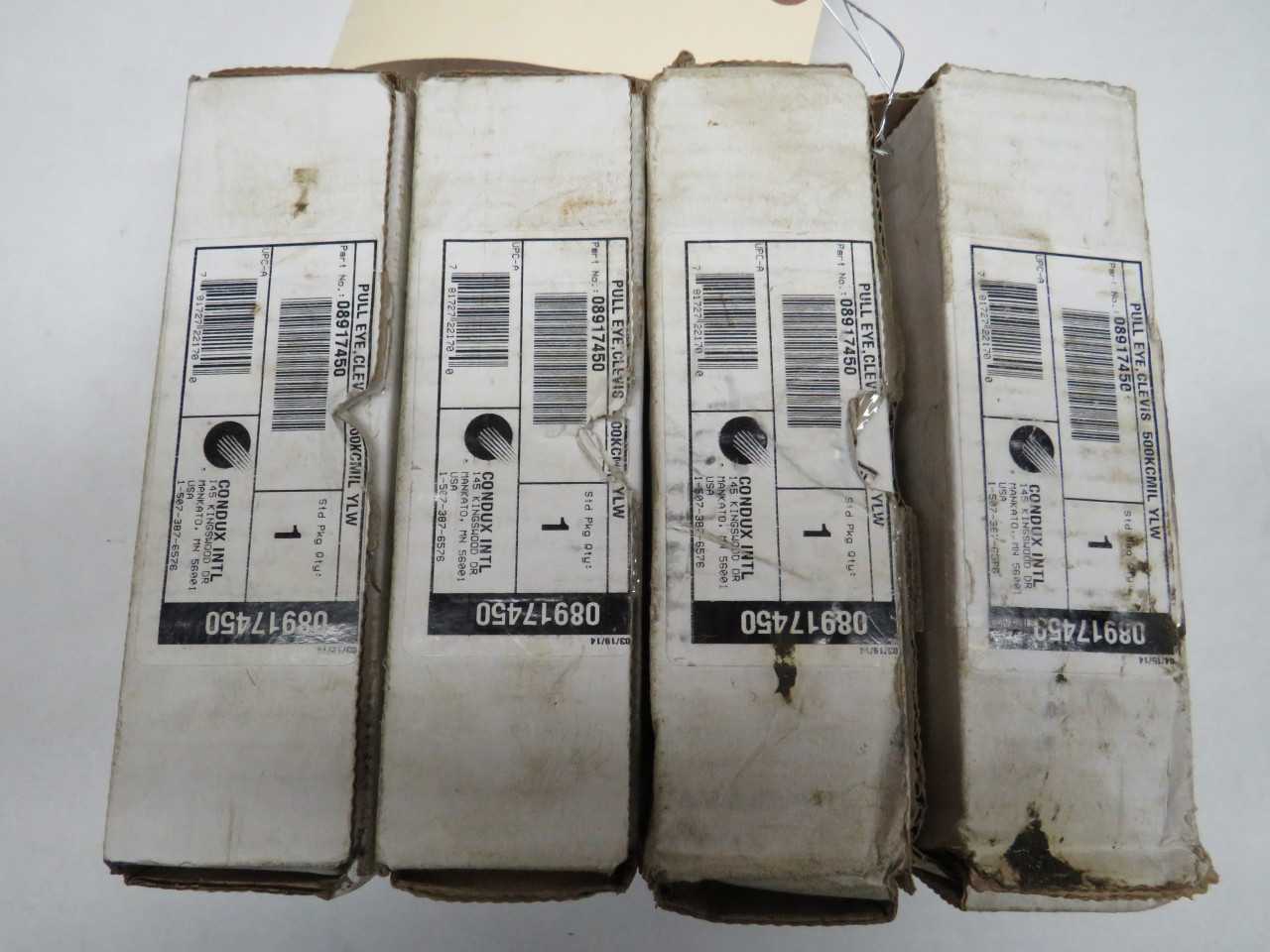 LOT OF 4 PULL EYE, CLEVIS 08917450 500CMIL YLW - ELECTRIC POWER TOOLS