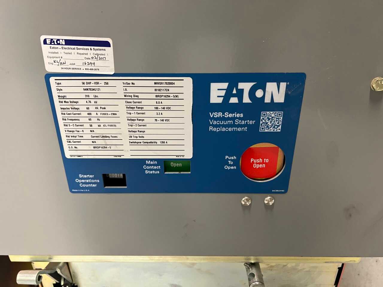 5x Eaton VSR vacuum breakers - CIRCUIT BREAKERS