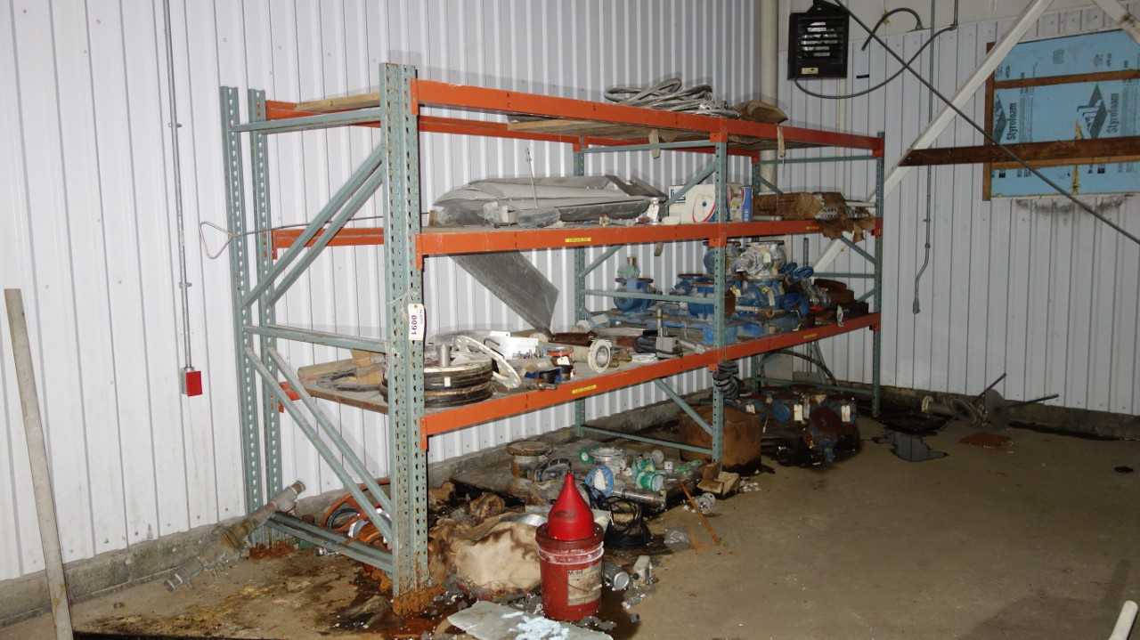 CONTENTS OF 2 SECTIONS OF RACKING, VALVES, MOTORS - BALL VALVE