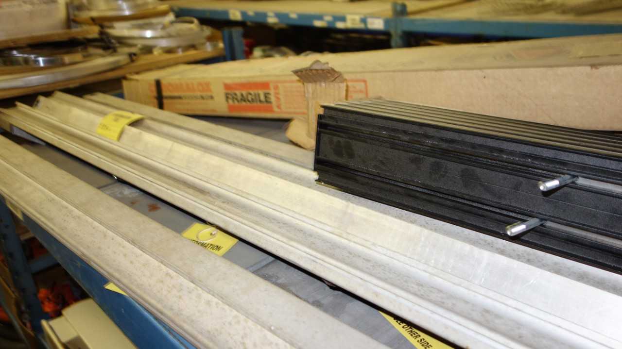 CONTENTS OF SHELF, ASSORTED HEATING EQUIPMENT, HEATERS, COILS, O'BRIEN, PYROTEMAX, CHROMALOX (FULL SHELF) - HVAC EQUIPMENT