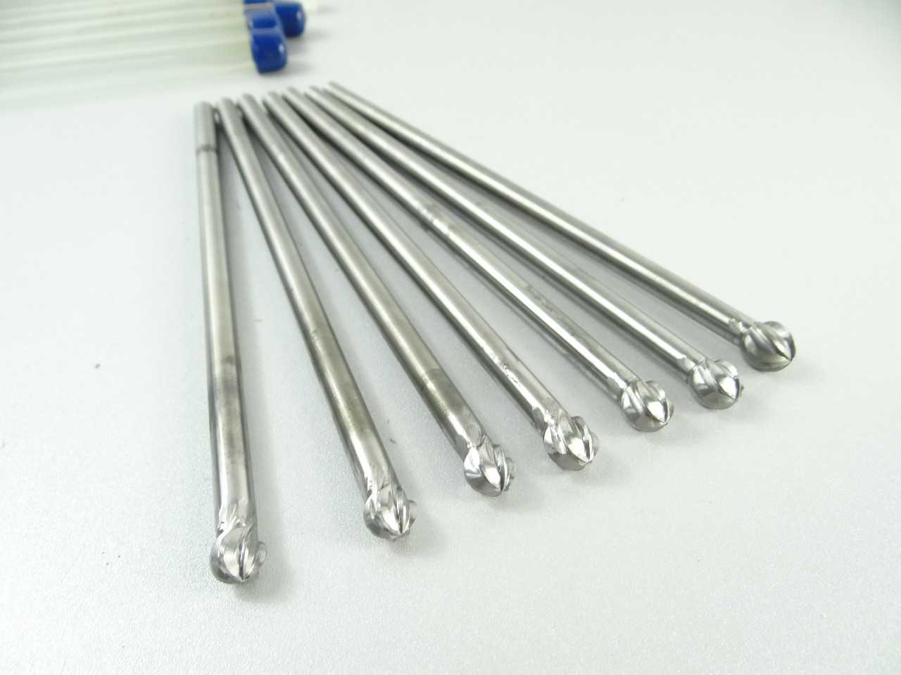 Lot of 7 Solid Carbide Backdraft Ball Nose End Mills - MACHINING TOOLING & PARTS