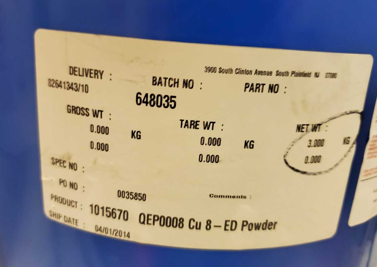 Copper - 16.7 pounds - WIRE MANUFACTURING EQUIPMENT