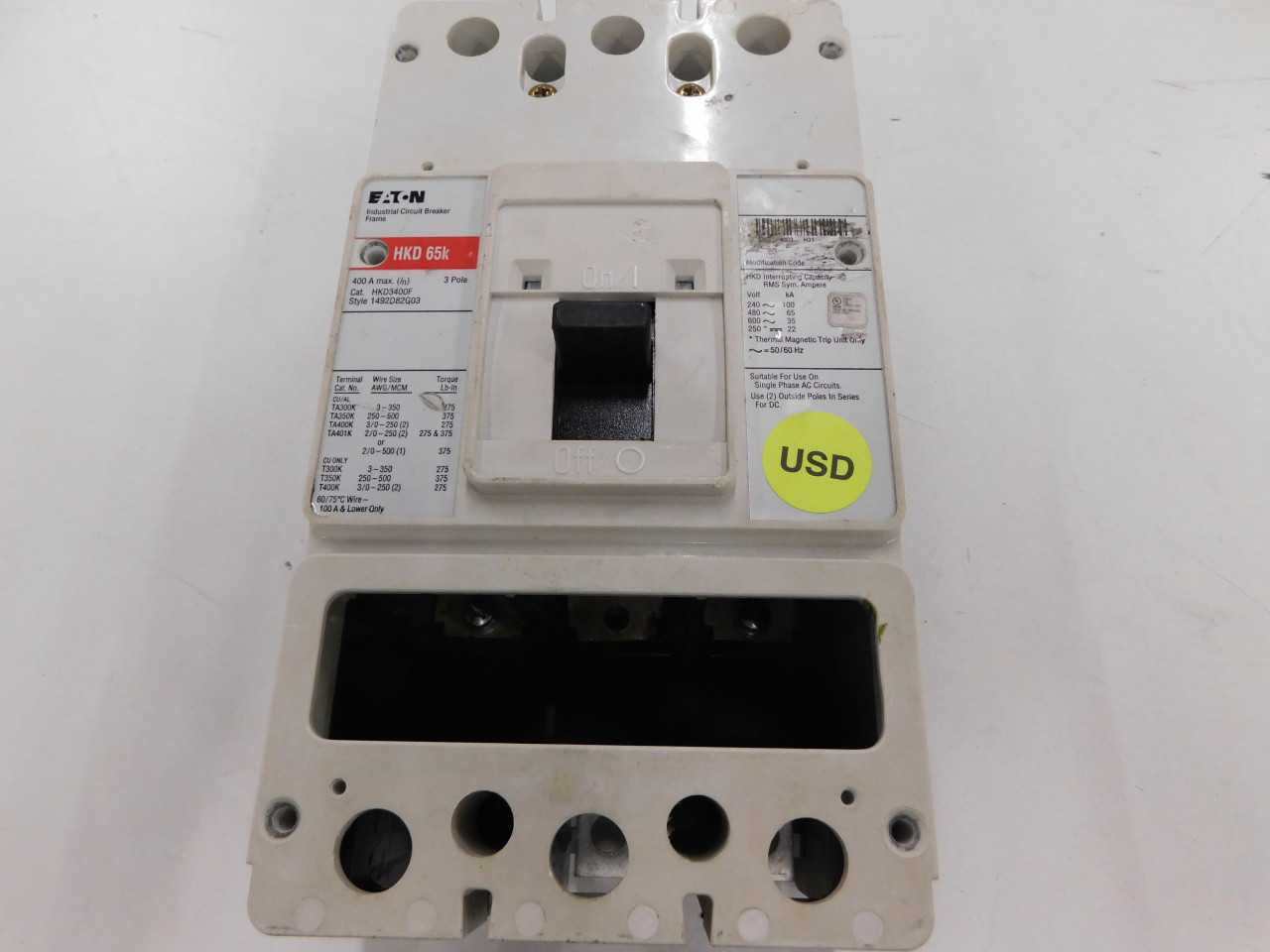 Lot of Quantity 1x HKD3400F MCCB/Molded Case Circuit Breaker - CIRCUIT BREAKERS