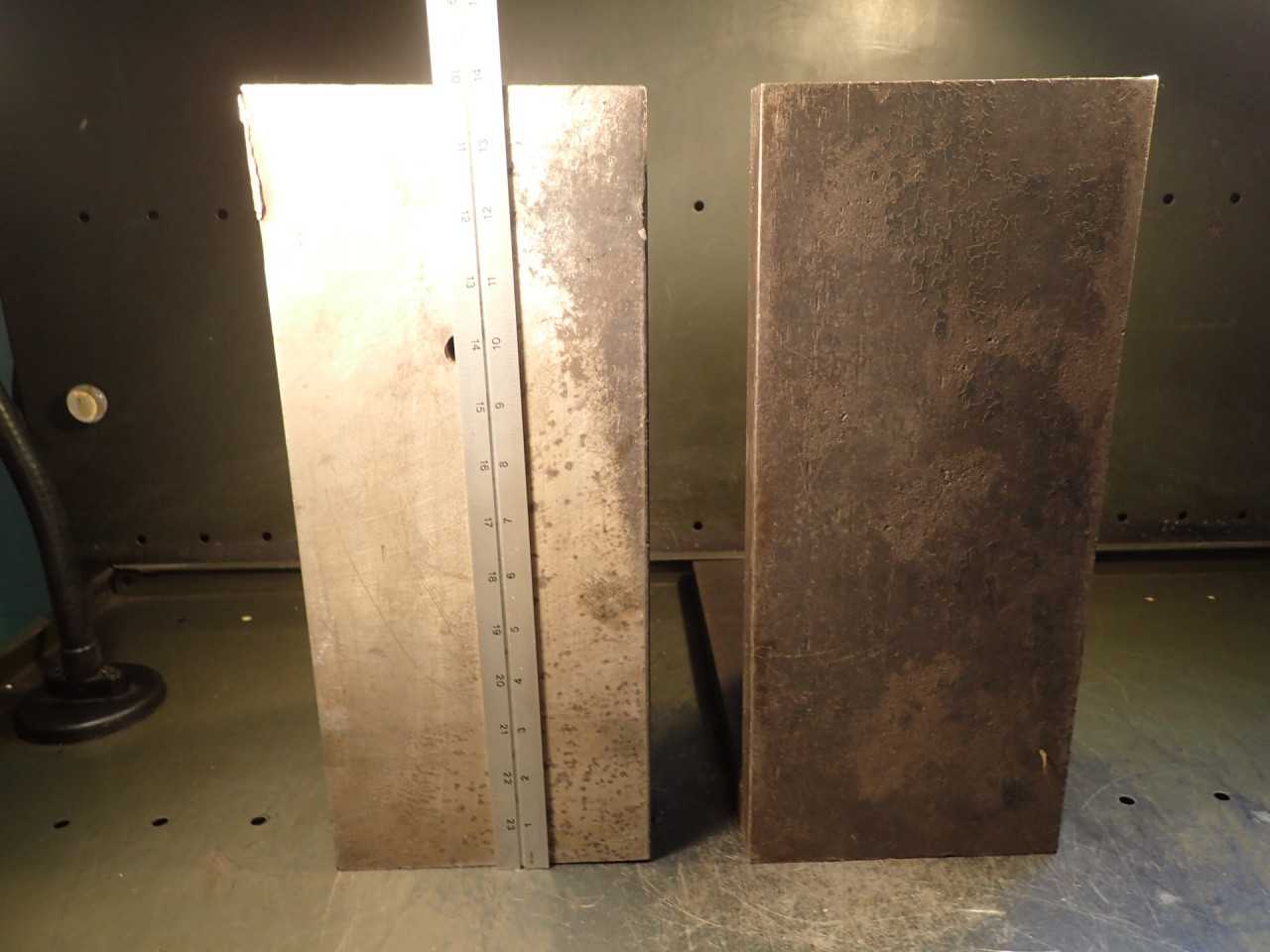 2 Pc Set Right Angle Plates 13" x 13-7/8" x 6" Wide Mill Milling Set Up Fixtures - END MILLS