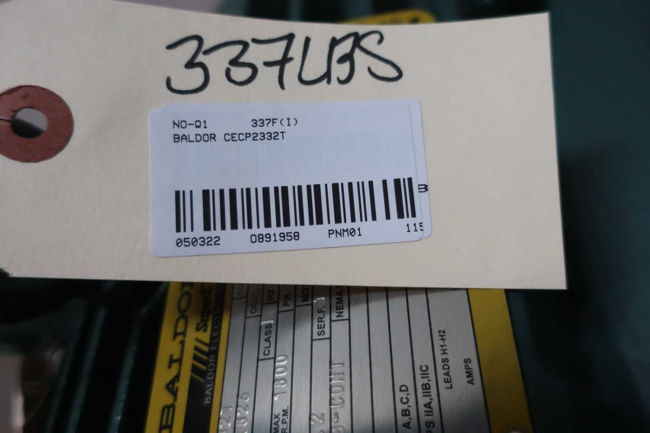 BALDOR CECP2332T 256TC 3PH 10HP 1180RPM 5/8IN 230/460V-AC AC MOTOR - ELECTRIC MOTORS