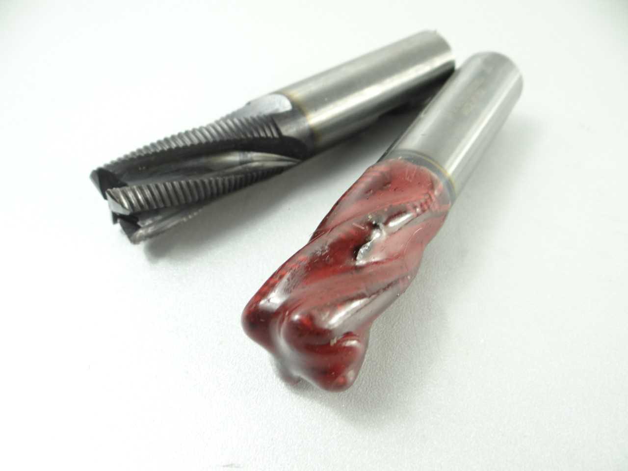 Pair of Solid Carbide 4 Flute Roughing End Mills - MACHINING ACCESSORIES & TOOLING