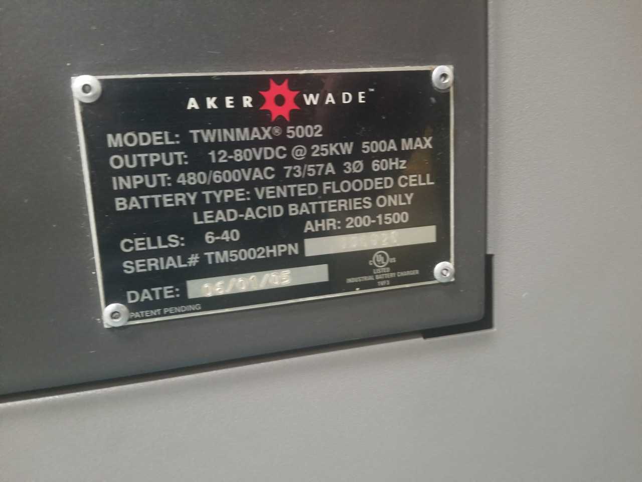 2007 Aker Wade Twinmax 20 charger, Livermore, CA - MATERIAL HANDLING