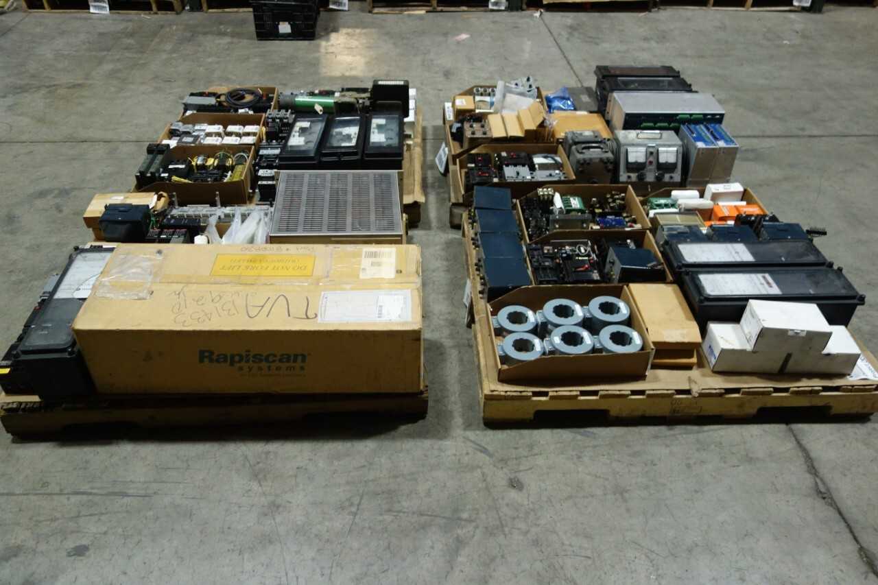 4 PALLETS OF ASSORTED ELECTRICAL - ELECTRICAL COMPONENTS