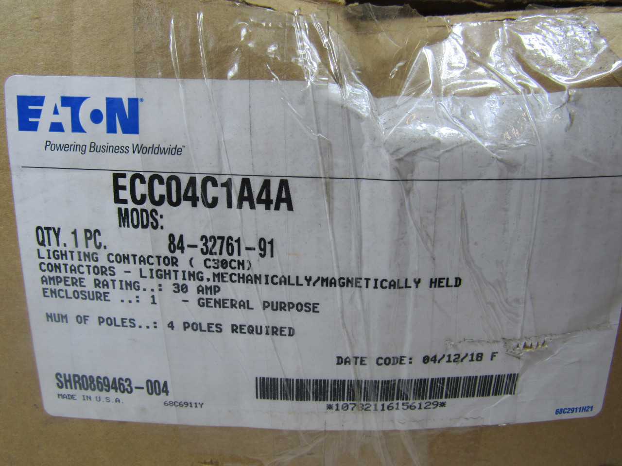 Lot of 1x ECC04C1A4A Contactor - CONTACTORS