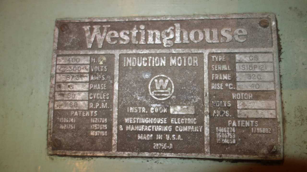 WESTINGHOUSE 32C CS 400HP 2300V-AC INDUCTION MOTOR W/ MAGNETIC DRIVE - ELECTRIC MOTORS