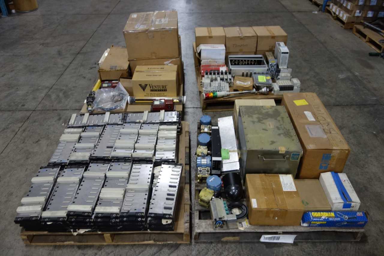 4 PALLETS OF ASSORTED ELECTRICAL - ELECTRICAL COMPONENTS