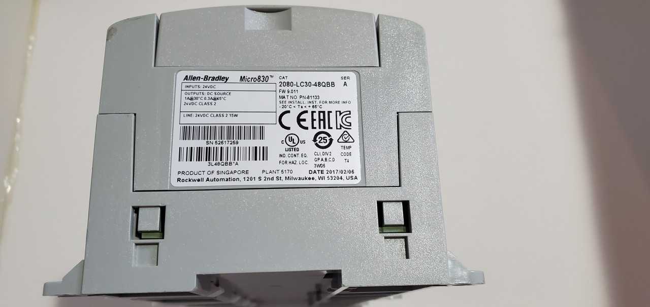 Allen Bradley Micro 830 2080-LC30-48QBB PLC - AUTOMATION & CONTROLS
