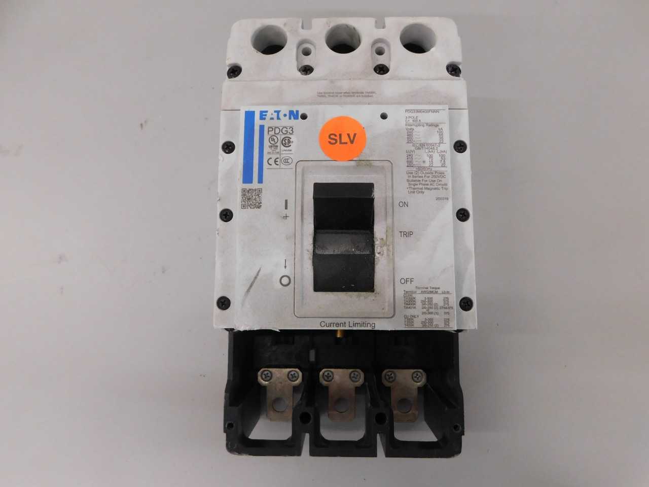 [SALVAGE - FOR PARTS ONLY] Eaton PDG33M0400FNNN MCCB PDG3 3P 400A - CIRCUIT BREAKERS