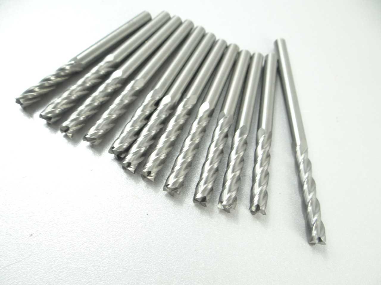 Lot of 12 Solid Carbide 4 Flute End Mills - MACHINING ACCESSORIES & TOOLING