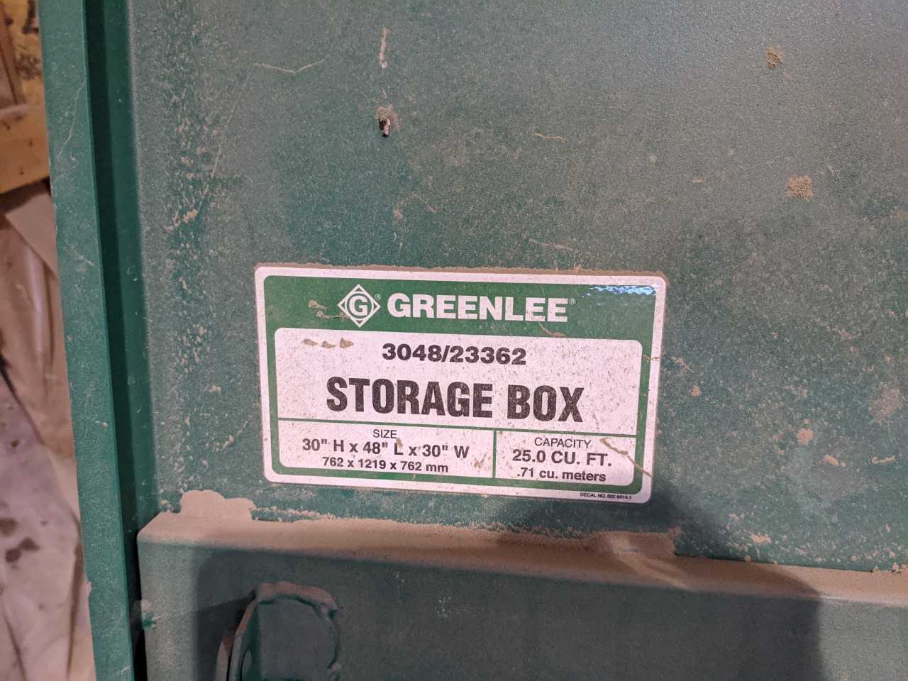 Greenlee Storage tool box with contents - TOOL STORAGE