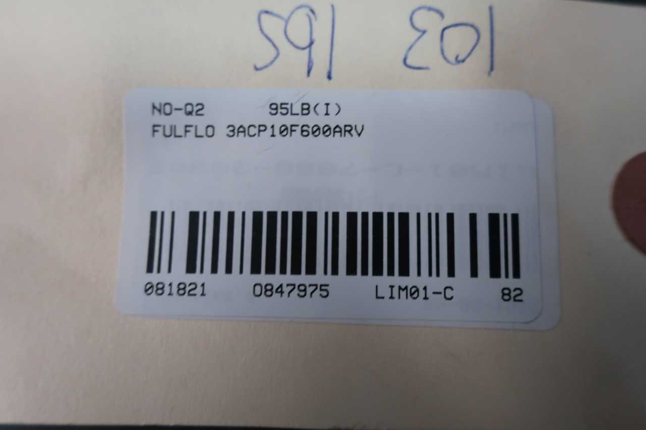FULFLO 3ACP10F600ARV STEEL FLANGED RELIEF VALVE 3IN - RELIEF VALVE