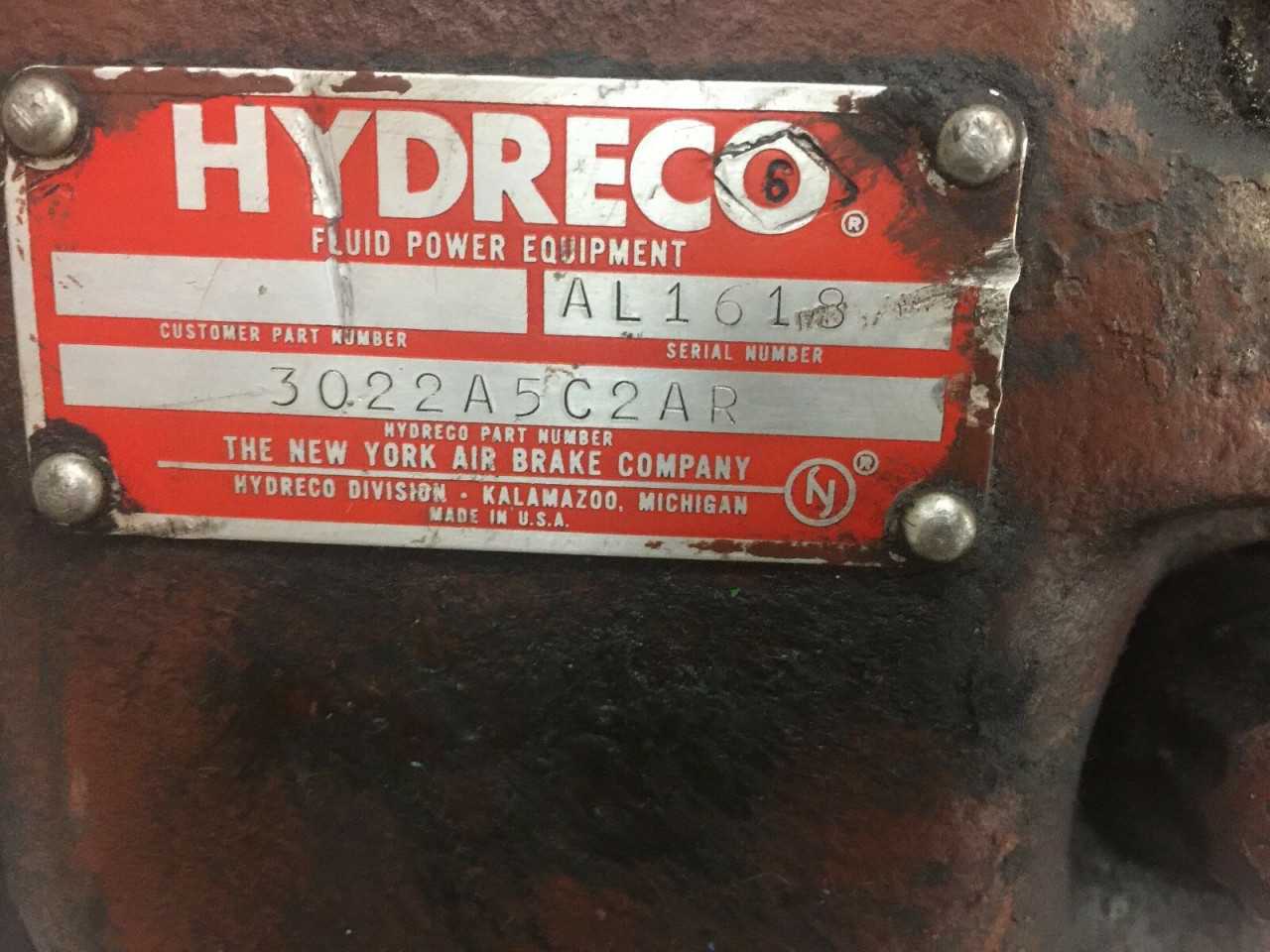HYDRECO HYDRAULIC PUMP 3022A5C2AR - HYDRAULIC PUMP
