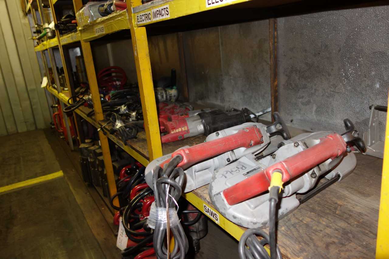 Lot of Assorted Electrical Tools - Milwaukee 6225 Saw, 6507 Sawzall, 6124 Drill, 5220 Grinder, Heat Guns - ELECTRIC POWER TOOLS