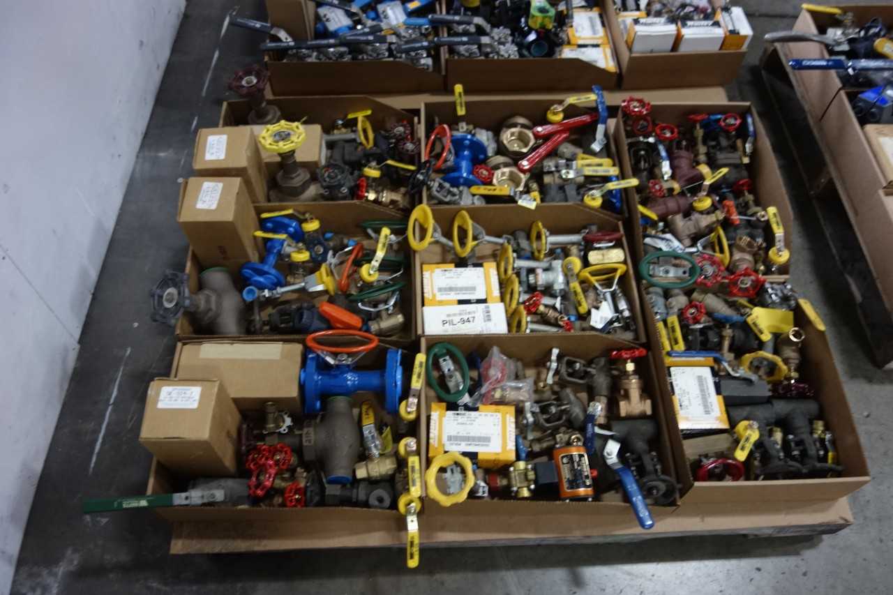 3 PALLETS OF ASSORTED VALVES - VALVES
