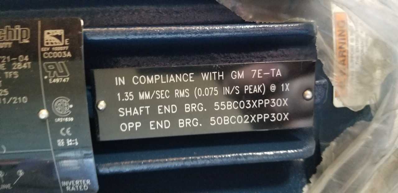 25 HP 1800 RPM 284T Frame Marathon Motor Unused - ELECTRIC MOTORS