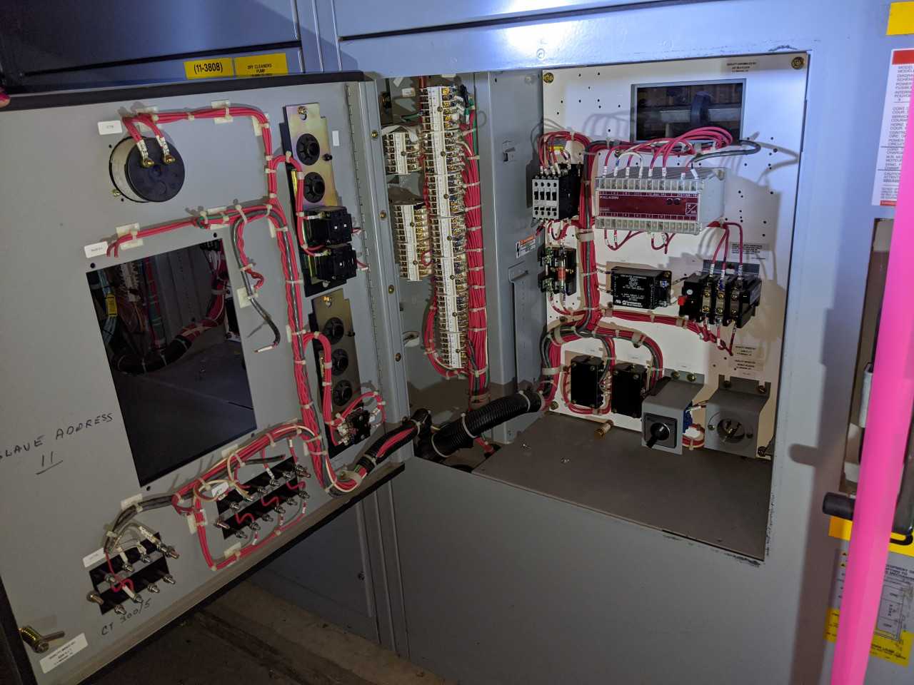 3X SECTIONS GE LIMITAMP CR194A117F2 CONTROL PANELS (SOME COMPONENTS HAVE BEEN STRIPPED) - AUTOMATION & CONTROLS