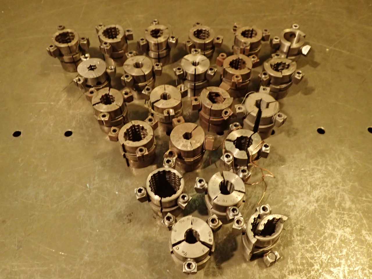 22 Pc Assortment Martin M10 Collet Pads for 1" Cone NB Master Collets 3/8 to 1" - MACHINING ACCESSORIES & TOOLING