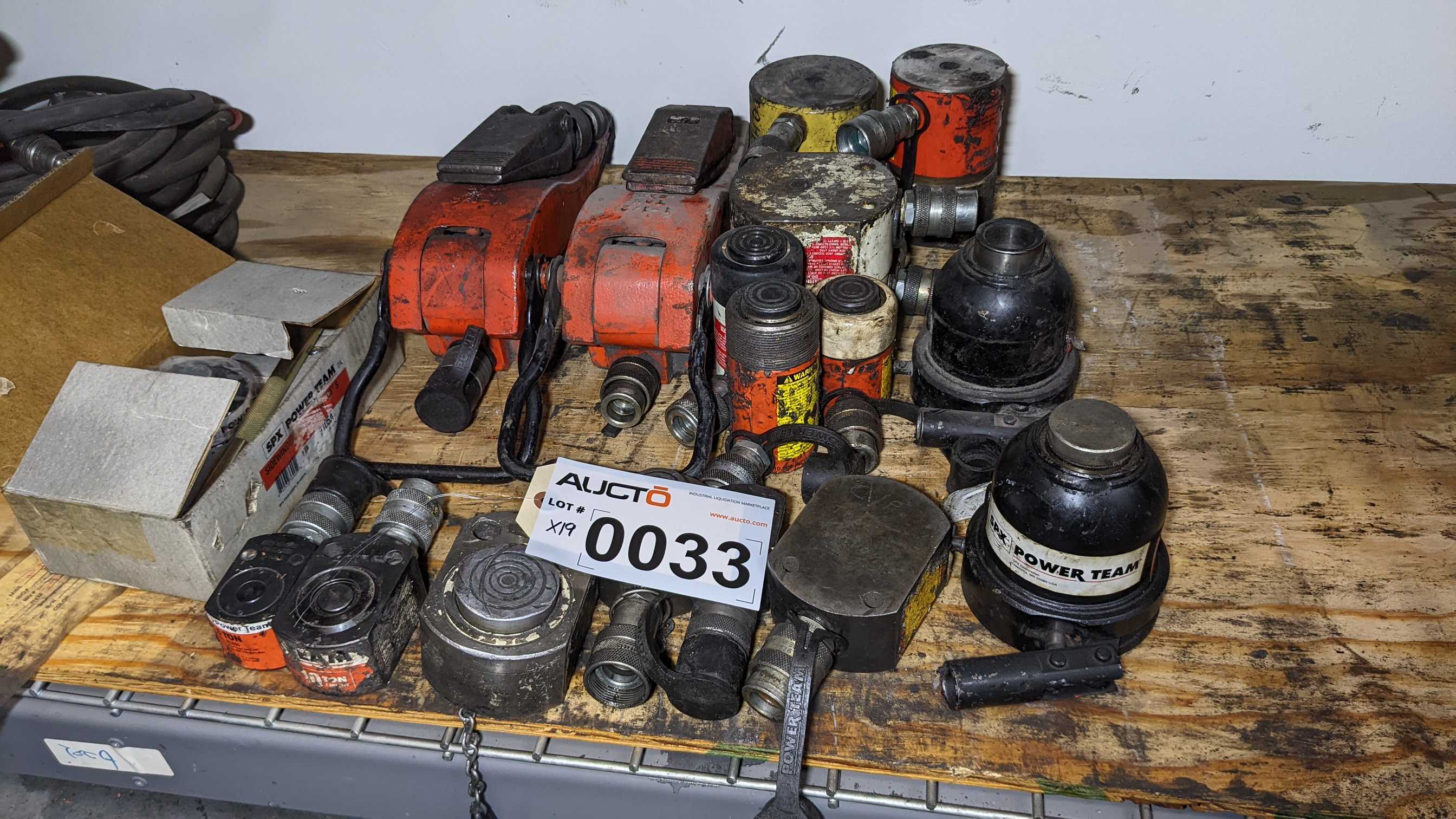 LOT OF HYDRAULIC RAMS - ELECTRIC POWER TOOLS LOT OF HYDRAULIC RAMS - ELECTRIC POWER TOOLS