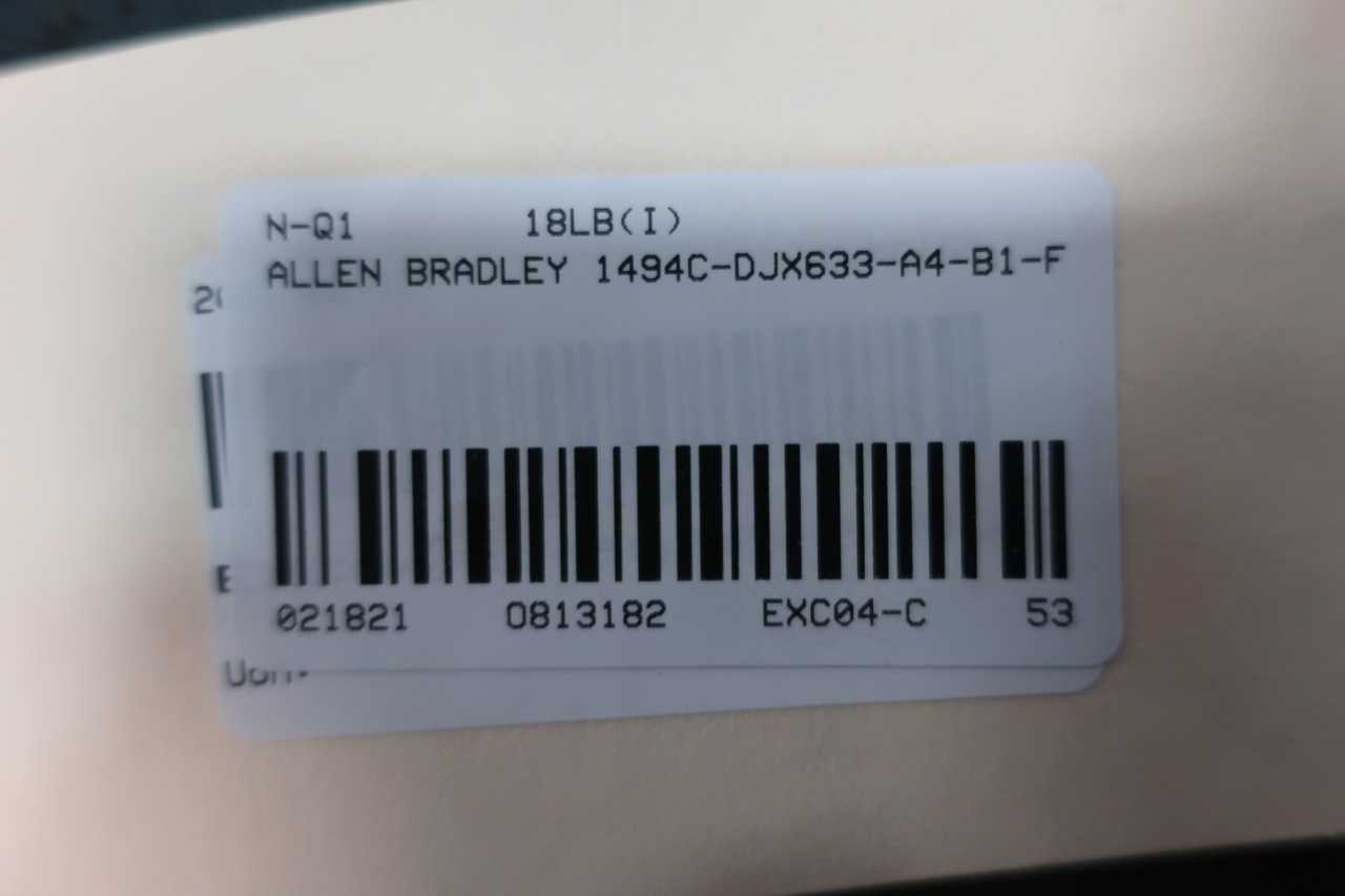 ALLEN BRADLEY 1494C-DJX633-A4-B1-F CABLE OPERATED FUSIBLE DISCONNECT SWITCH KIT - DISCONNECT SWITCHES