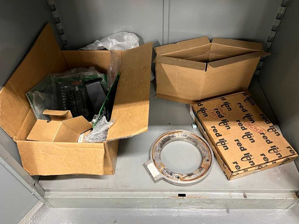 Contents of cabinet: Stock Equipment PCB boards and other spare boards - AUTOMATION & CONTROLS