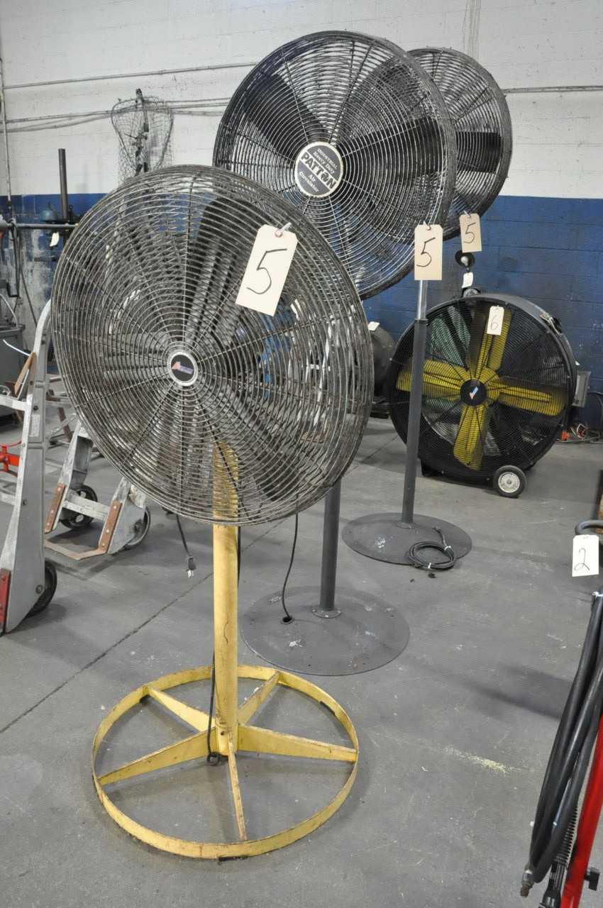 3 Various Pedestal Shop Fans - TEMPERATURE CONTROL COMPONENTS