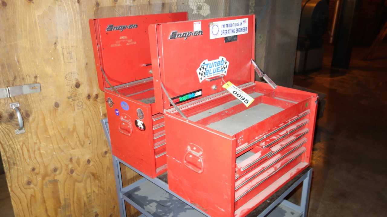 LOT OF 2 SNAP-ON MULTI DRAWER TOOL BOX WITH MOBILE CART - TOOL STORAGE