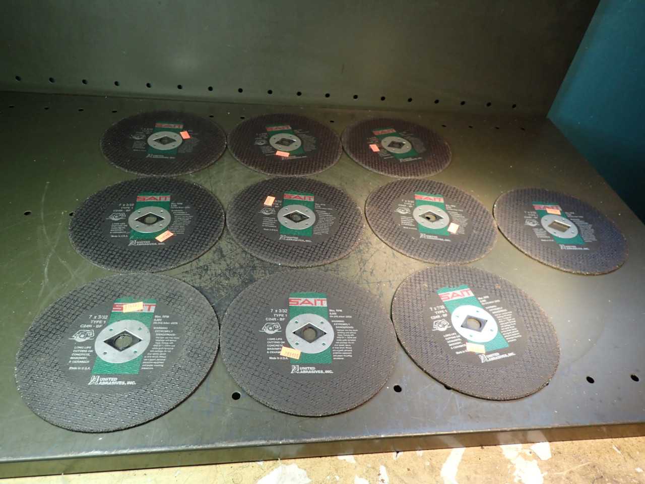 10-Pack United Abrasives Sait C24R-BF 7" x 3/32" Masonry Circular Saw Blades NOS - MACHINING EQUIPMENT
