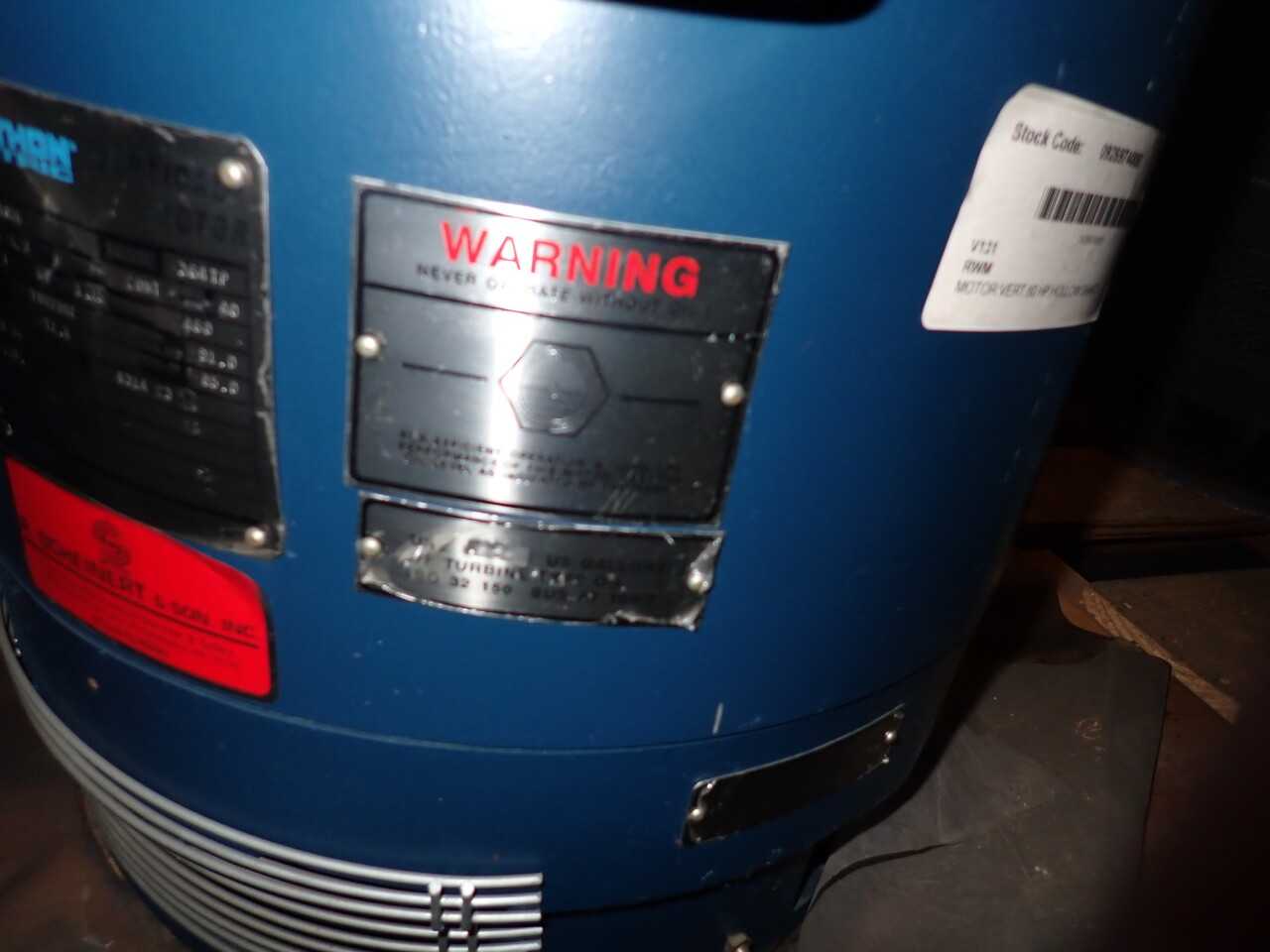 60hp Vertical Hollow Shaft Motor (2536216) Ridley Park - ELECTRIC MOTORS