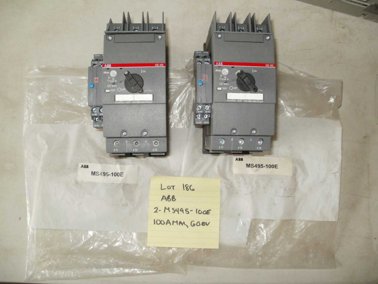 ABB MS495-100E QTY. 2 - AUTOMATION & CONTROLS
