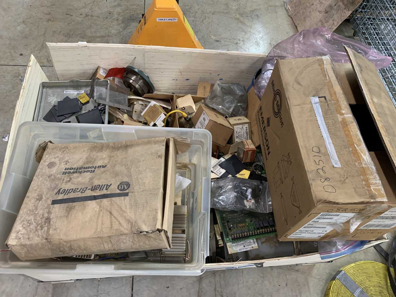CRATE OF ELECTRICAL AUTOMATION EQUIPMENT PARTS MICRO MOTION ALLEN-BRADLEY ETC - MISCELLANEOUS CRATE OF ELECTRICAL AUTOMATION EQUIPMENT PARTS MICRO MOTION ALLEN-BRADLEY ETC - MISCELLANEOUS