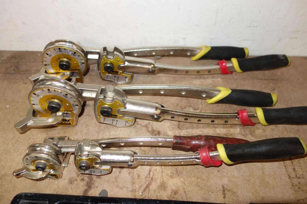 Lot of 7 Parker Tube Benders 1/4" 3/8" and 1/2" - HAND TOOLS