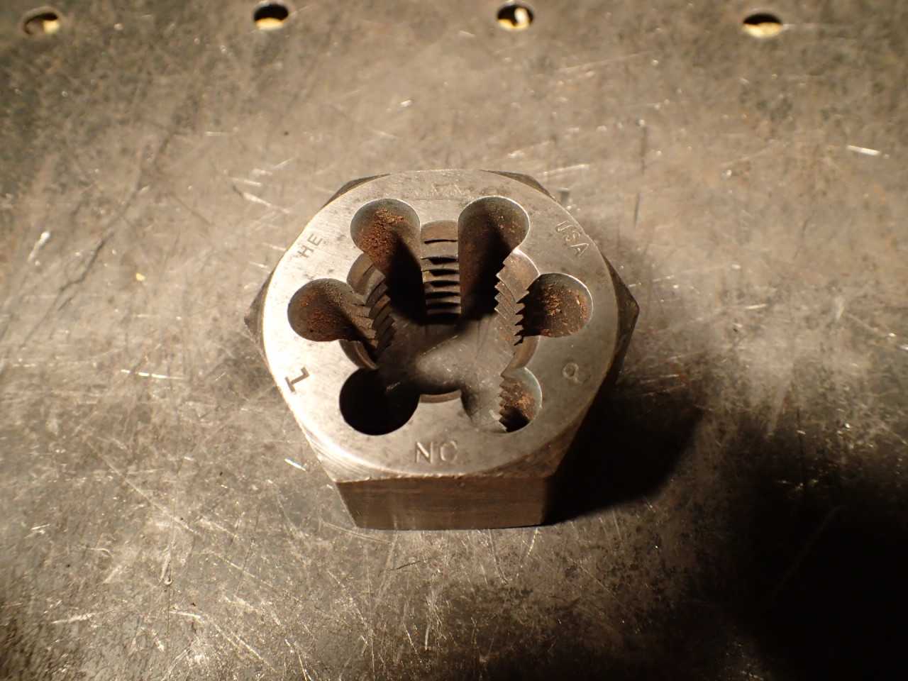 Greenfield 1" -8 NC Hexagon Body Rethreading Thread Die: 1-13/16" Across Flats - END MILLS