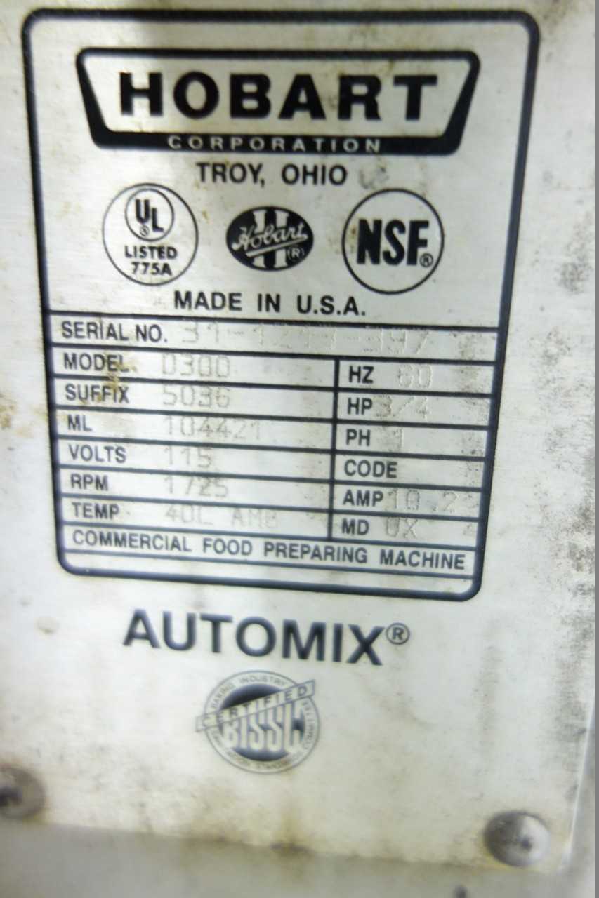 HOBART AUTO MIX COMMERCIAL GRADE MIXER - PROCESS EQUIPMENT