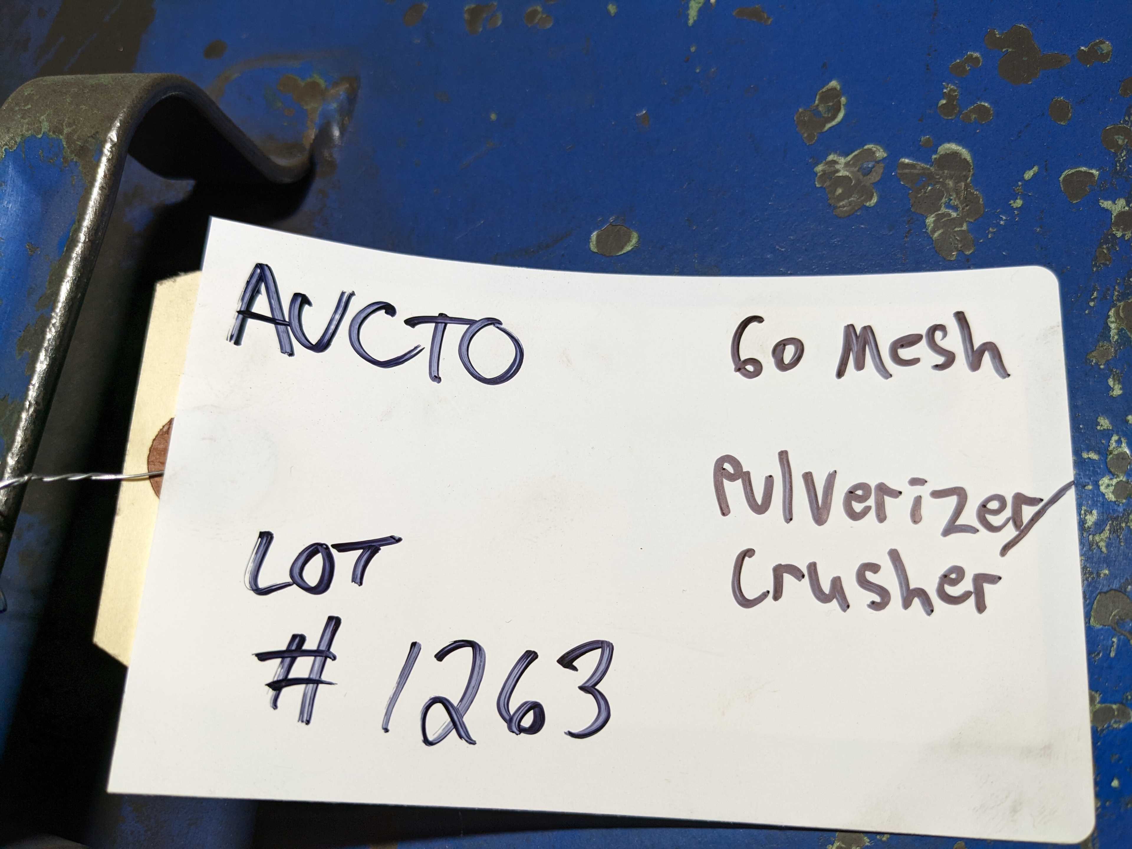 PULVERIZER/CRUSHER - PLANT & FACILITY