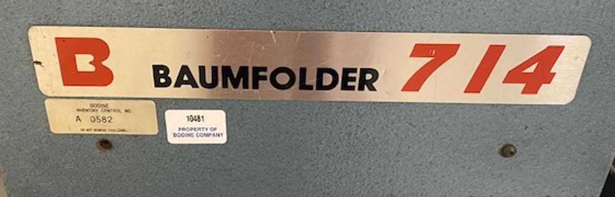 Baumfolder 714 Paper Folder - Collierville, TN - MISCELLANEOUS
