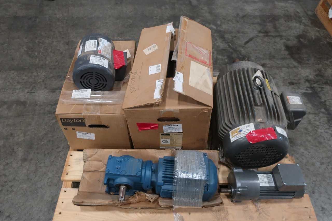 1 PALLET OF ASSORTED MOTORS .38HP-20HP - ELECTRIC MOTORS