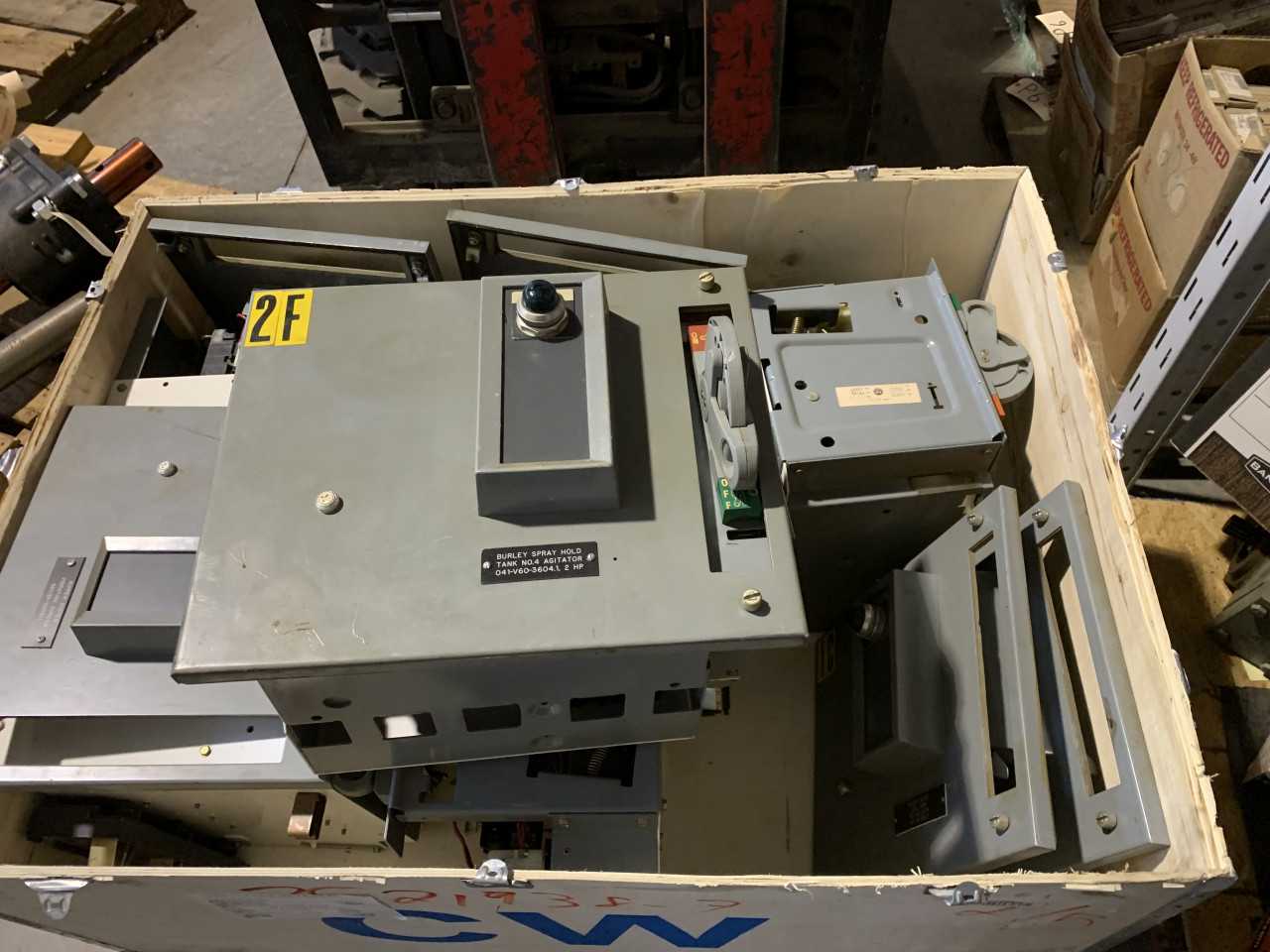 LOT OF 6 ALLEN-BRADLEY SIZE 1 MCC BUCKETS WITH DOORS - MOTOR CONTROL CENTERS