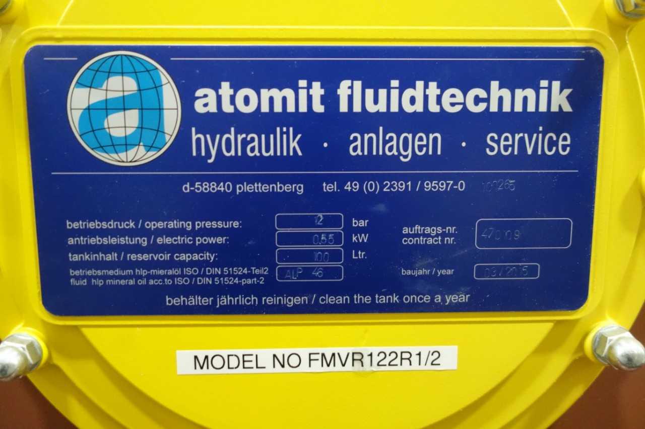 ATOMIT FLUIDTECHNIK HYDRAULIC SYSTEM - HYDRAULIC POWER UNIT