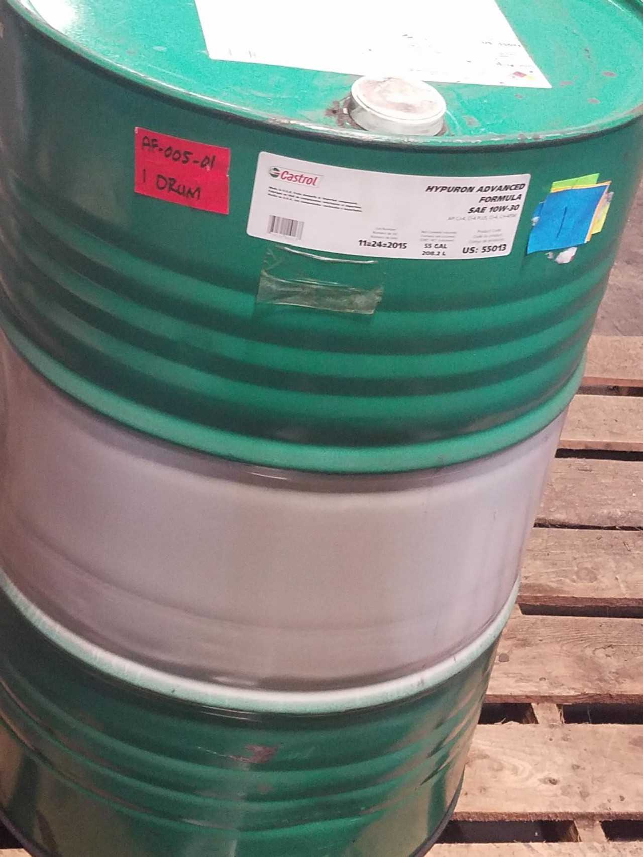 Lot of 1 Drum - CASTROL HYPURON ADVANCED FORMULA 10W30 55 gallon Drum - INDUSTRIAL PARTS