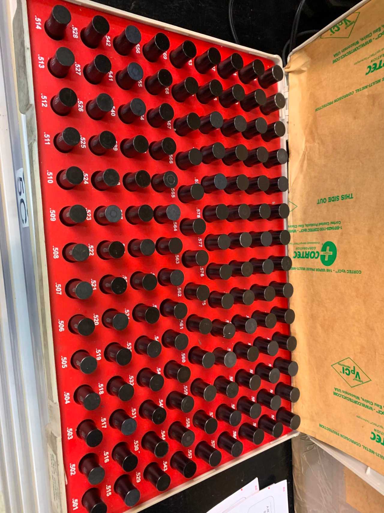 Vermont .5010"-.6250" Pin Gauge Set - INSTRUMENTATION
