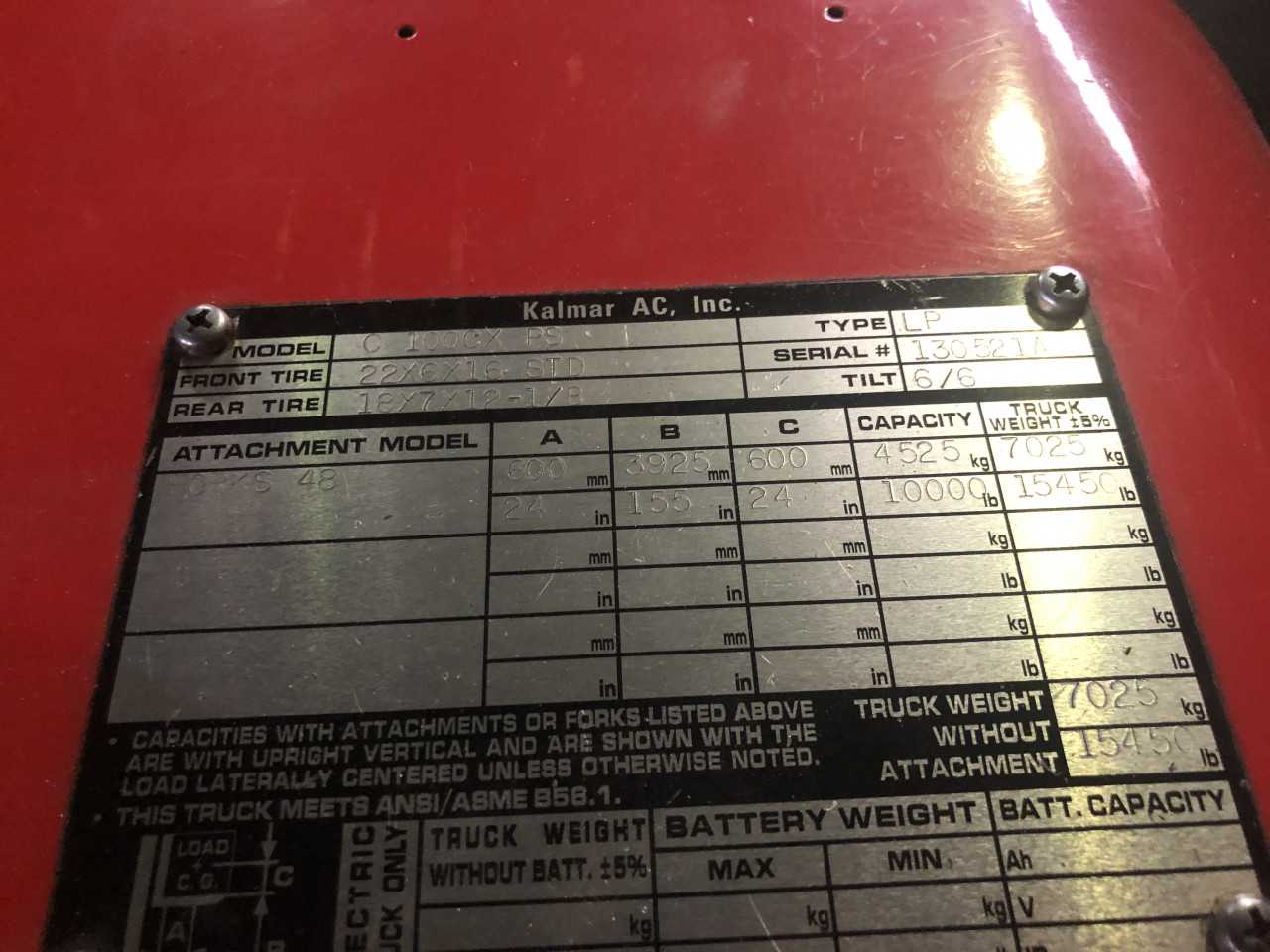 Kalmar AC 10,000lbs. Forklift - FORKLIFTS