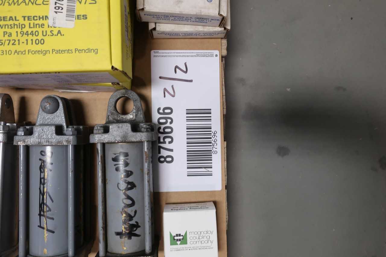 2 PALLETS OF ASSORTED IMPELLERS, POWER AND TRANSMISSION, PNEUMATIC CYLINDERS - POWER TRANSMISSION